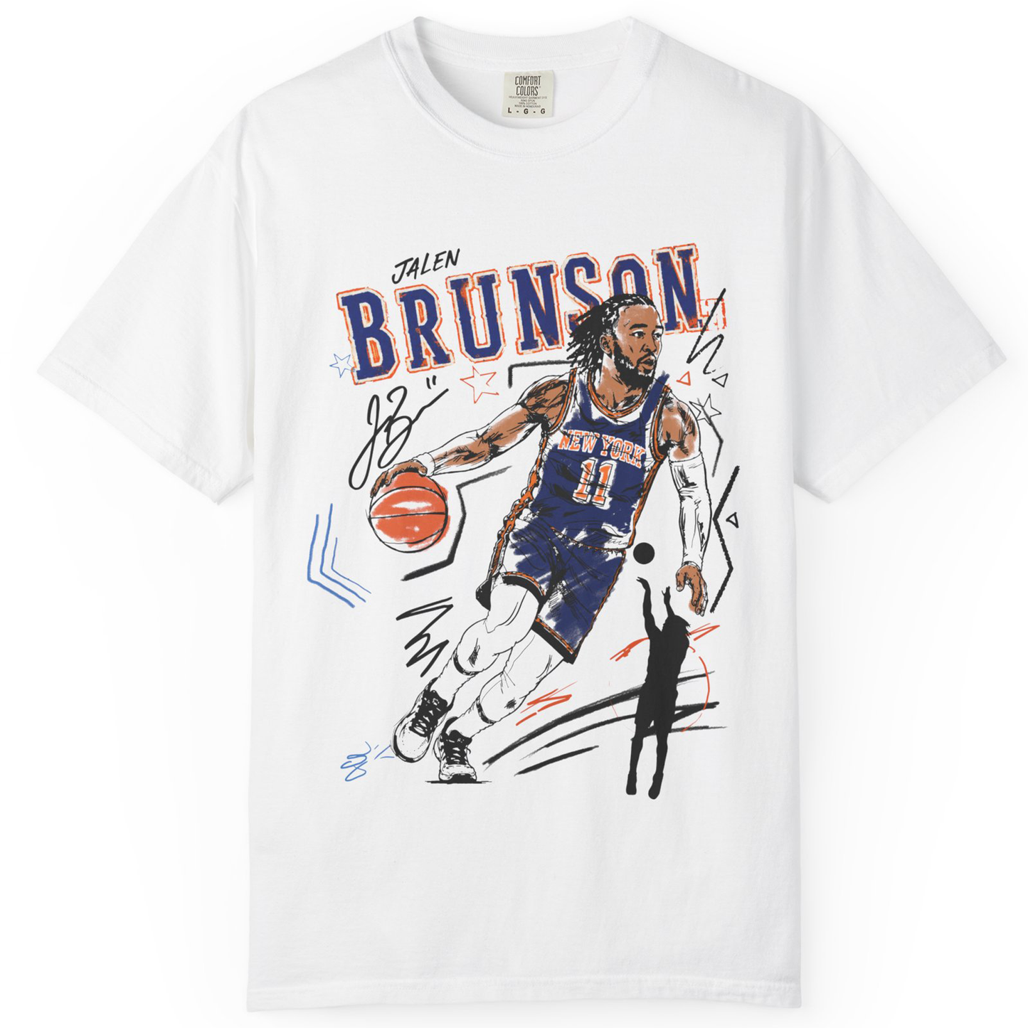 JALEN BRUNSON SKETCH T SHIRT