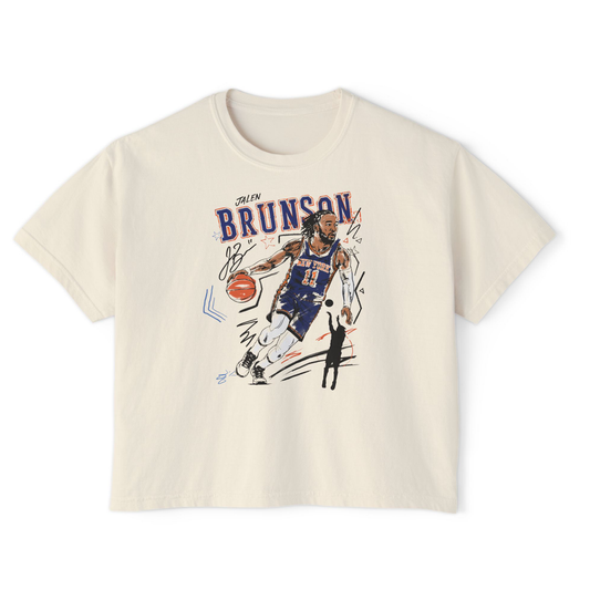 JALEN BRUNSON SKETCH BOXY TEE